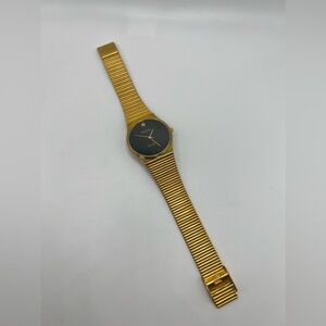 Womens Lucien Piccard REAL DIAMOND Gold Tone Dial Dufonte Watch